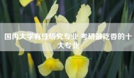 国内大学有性研究专业 考研最吃香的十大专业