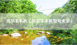 贝尔丰手机（贝尔丰手机型号大全）