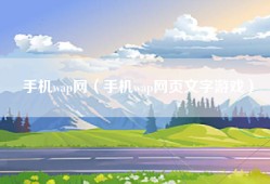 手机wap网（手机wap网页文字游戏）