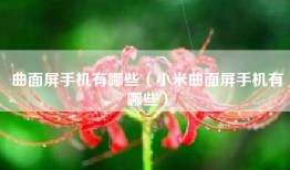 曲面屏手机有哪些（小米曲面屏手机有哪些）