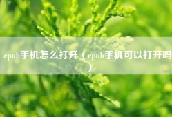 epub手机怎么打开（epub手机可以打开吗）