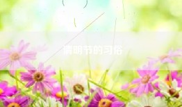 清明节的习俗