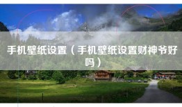 手机壁纸设置（手机壁纸设置财神爷好吗）