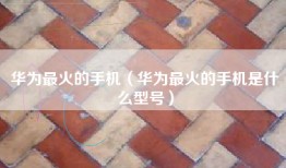 华为最火的手机（华为最火的手机是什么型号）