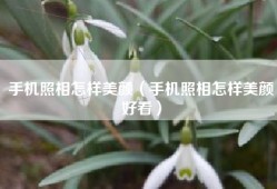 手机照相怎样美颜（手机照相怎样美颜好看）