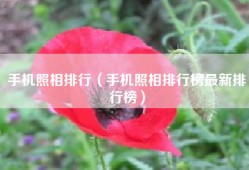 手机照相排行（手机照相排行榜最新排行榜）