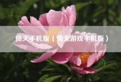 倚天手机版（倚天游戏手机版）