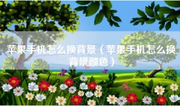 苹果手机怎么换背景（苹果手机怎么换背景颜色）