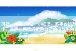 抖音、快手、B站、小红书，多平台投放中、品牌如何选对适合自己的投放平台？
