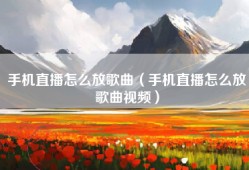 手机直播怎么放歌曲（手机直播怎么放歌曲视频）