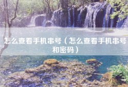 怎么查看手机串号（怎么查看手机串号和密码）