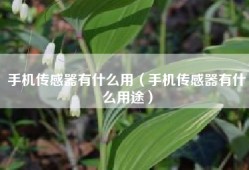 手机传感器有什么用（手机传感器有什么用途）