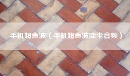 手机超声波（手机超声波除尘音频）