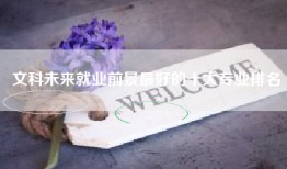 文科未来就业前景最好的十大专业排名
