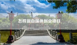 怎样做自媒体创业项目