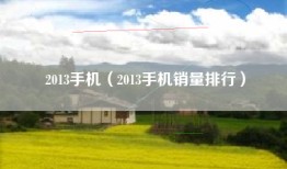 2013手机（2013手机销量排行）