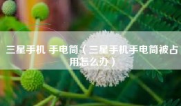 三星手机 手电筒（三星手机手电筒被占用怎么办）