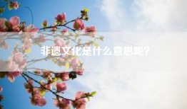 非遗文化是什么意思呢？