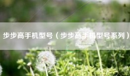步步高手机型号（步步高手机型号系列）