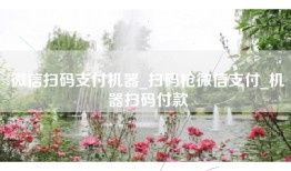 微信扫码支付机器_扫码枪微信支付_机器扫码付款