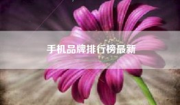手机品牌排行榜最新