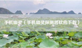 手机幽灵（手机幽灵探测器软件下载）