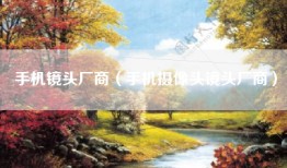手机镜头厂商（手机摄像头镜头厂商）