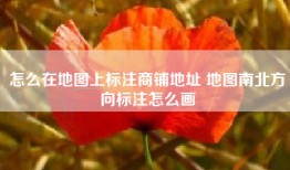 怎么在地图上标注商铺地址 地图南北方向标注怎么画