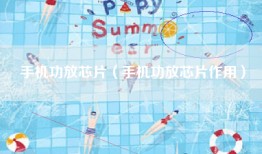 手机功放芯片（手机功放芯片作用）