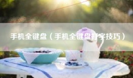 手机全键盘（手机全键盘打字技巧）