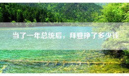 当了一年总统后，拜登挣了多少钱