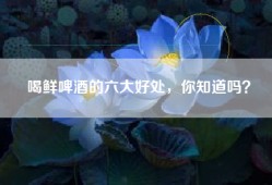 喝鲜啤酒的六大好处，你知道吗？