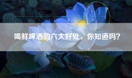 喝鲜啤酒的六大好处，你知道吗？