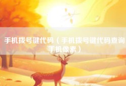 手机拨号键代码（手机拨号键代码查询手机像素）