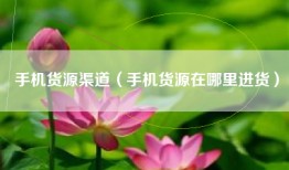 手机货源渠道（手机货源在哪里进货）
