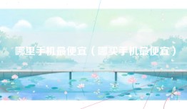哪里手机最便宜（哪买手机最便宜）