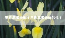 手机品牌查询（手机品牌查询软件）