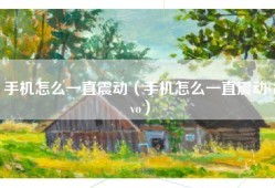 手机怎么一直震动（手机怎么一直震动vivo）