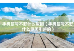 手机信号不好什么原因（手机信号不好什么原因引起的）
