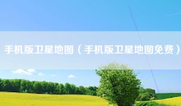 手机版卫星地图（手机版卫星地图免费）