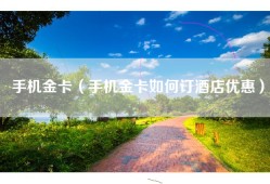 手机金卡（手机金卡如何订酒店优惠）
