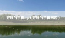 好玩的手机app（好玩的手机网游）