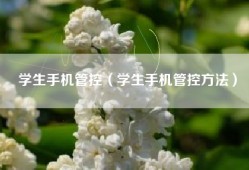 学生手机管控（学生手机管控方法）