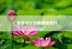 哪里可以投稿赚稿费的