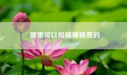 哪里可以投稿赚稿费的