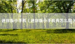 迷你版小手机（迷你版小手机壳怎么做）