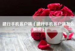 建行手机客户端（建行手机客户端怎么解绑）