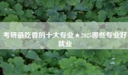考研最吃香的十大专业★2025哪些专业好就业