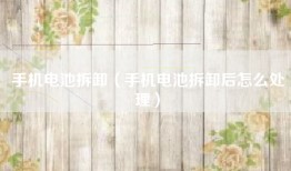 手机电池拆卸（手机电池拆卸后怎么处理）