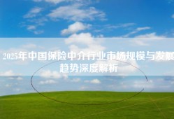 2025年中国保险中介行业市场规模与发展趋势深度解析